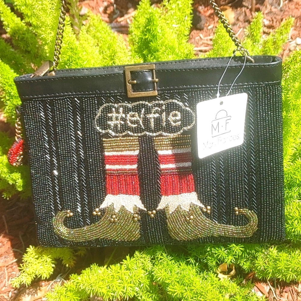 Mary frances elfie Christmas holiday crossbody nwt